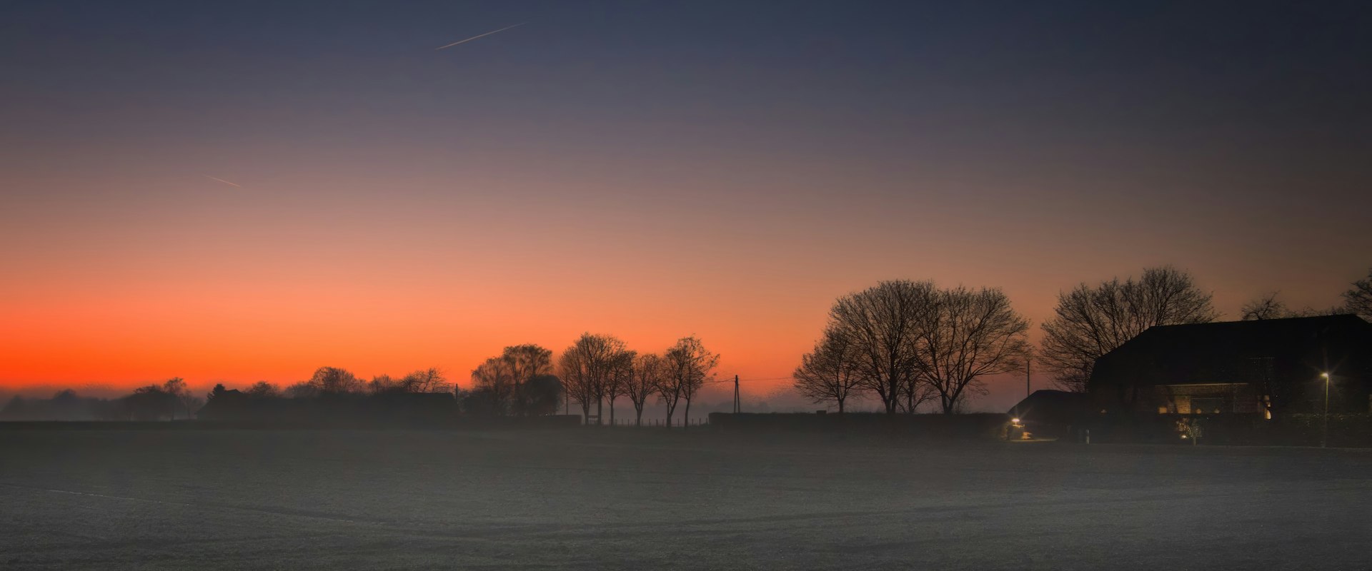 A quiet dusk over open fields